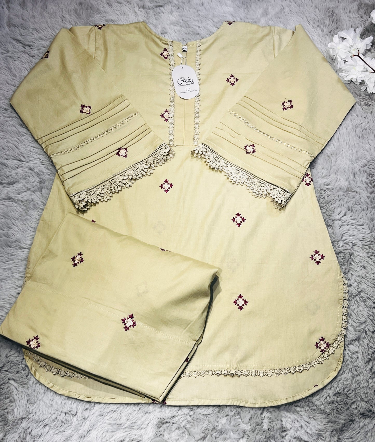 Embroidery farshi co-ord-set