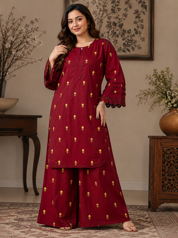 Embroidery farshi co ord set