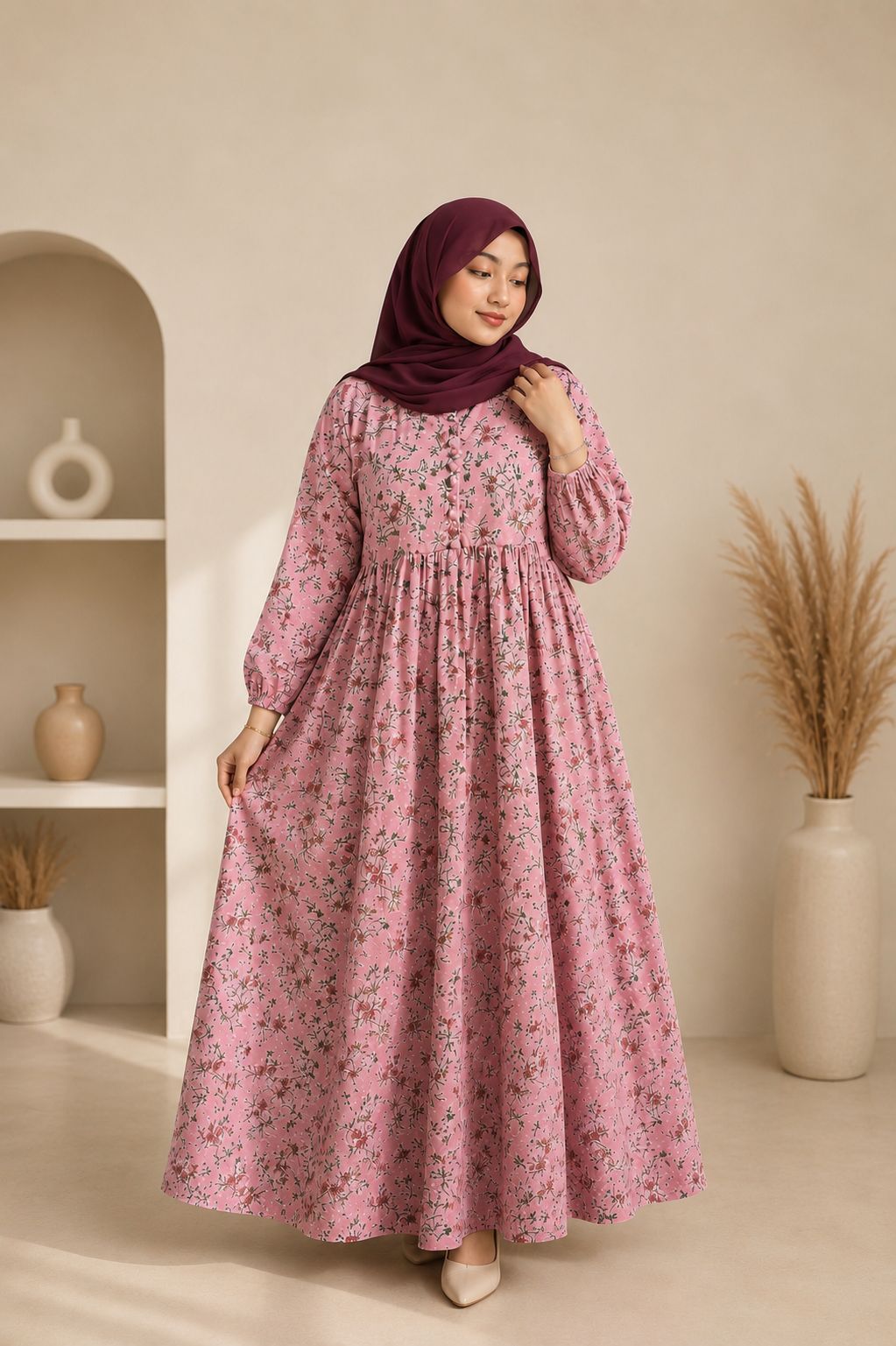 printed long frock