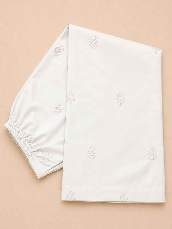 Boti Plazo - Off-White Embroidered