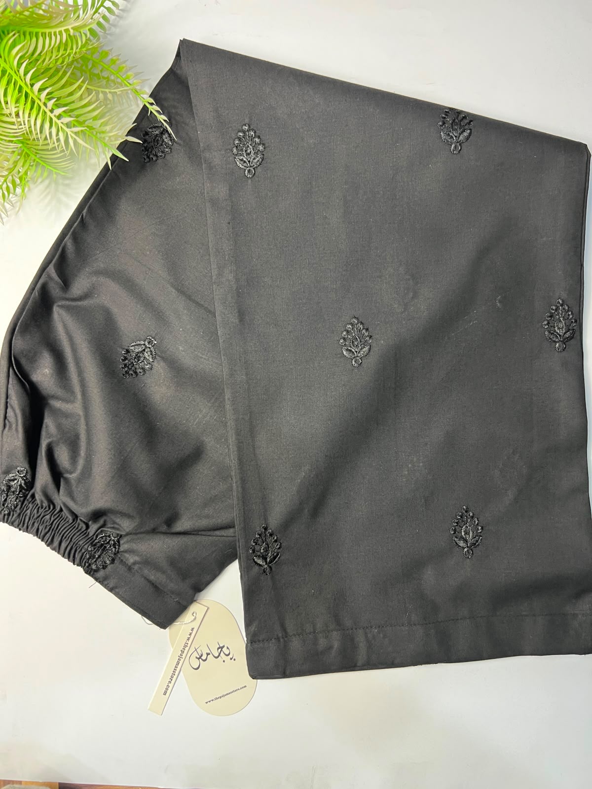 Boti Plazo - Black Embroidered
