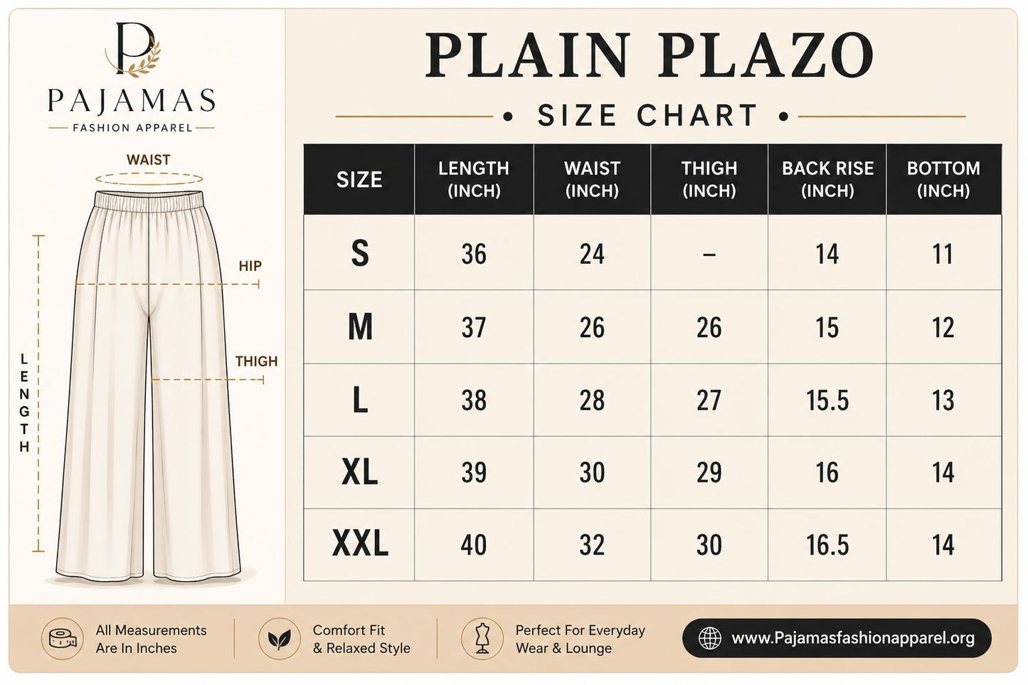 Plain plazo