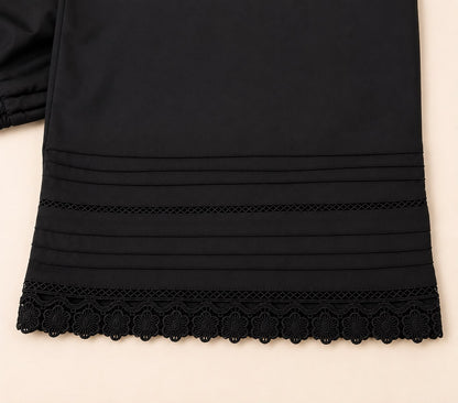 Black 6 Pentax 2 Lace Plazo