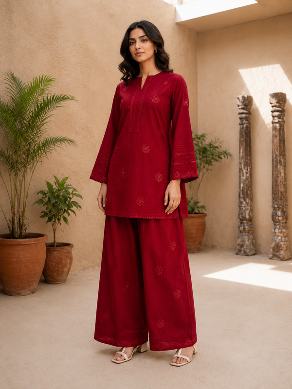 Embroidery farshi co ord set
