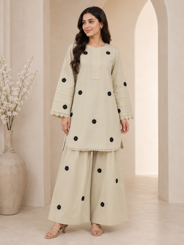 Embroidery farshi co ord set