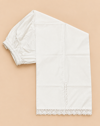 White Pearl Lace Plazo