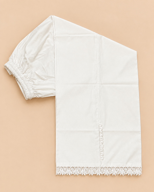 White Pearl Lace Plazo