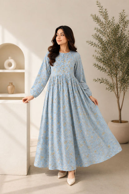 printed long frock