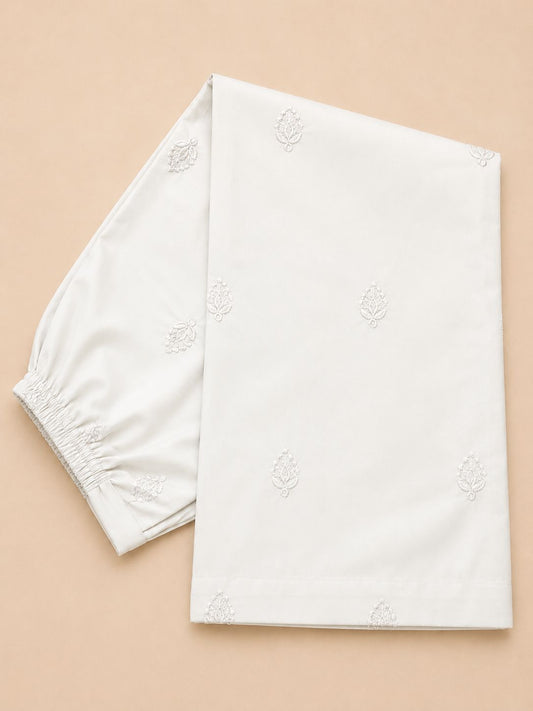 Boti Plazo - Off-White Embroidered