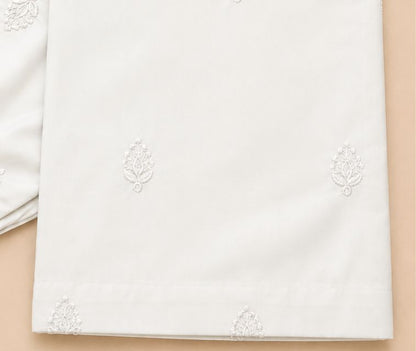 Boti Plazo - Off-White Embroidered