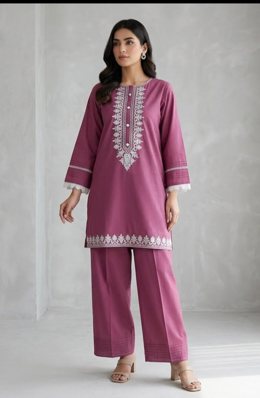 Embroidery Farshi Co Ord Set