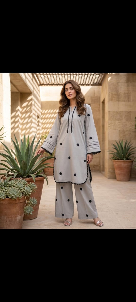 Embroidery Farshi Co Ord Set