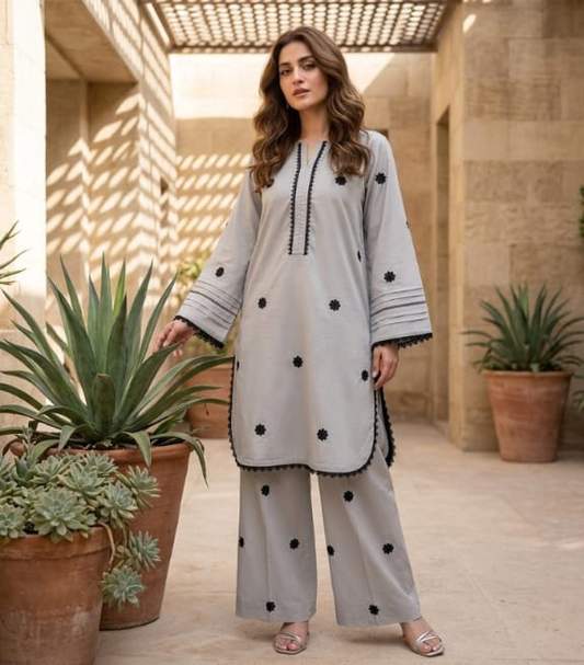 Embroidery Farshi Co Ord Set
