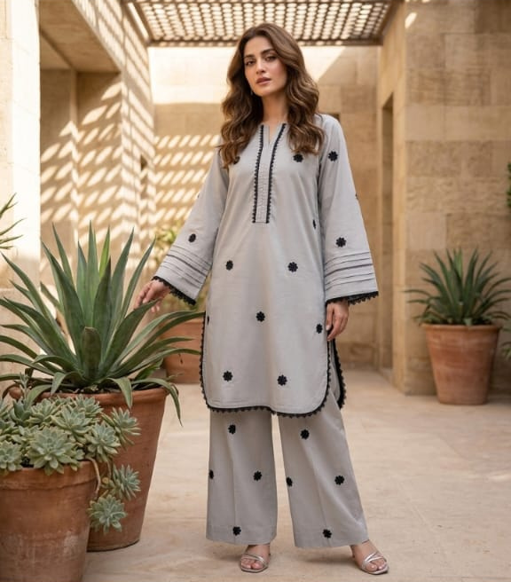 Embroidery Farshi Co Ord Set