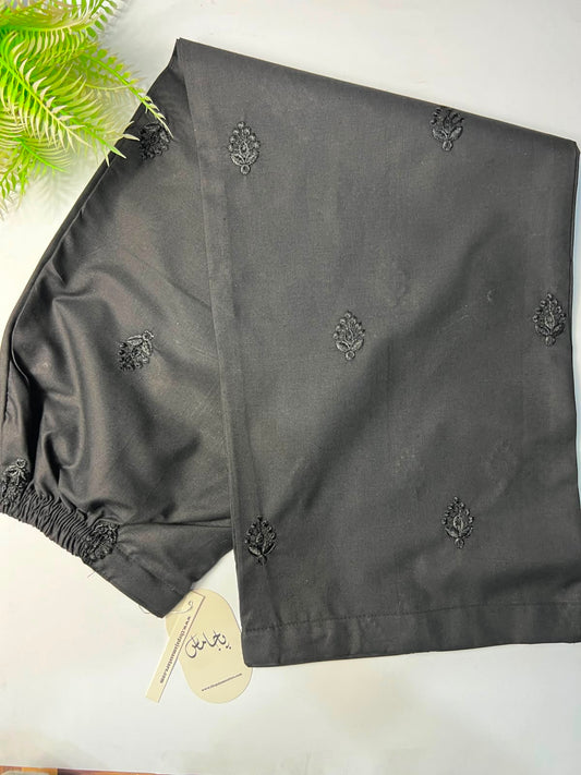 Boti Plazo - Black Embroidered