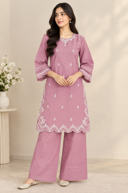 Embroidery plazo co ord set