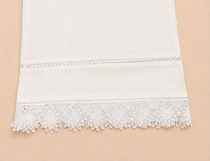 Elegant Off-White Lace Plazo
